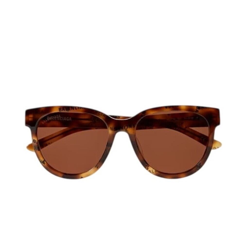 Balenciaga Tortoiseshell Acetate Brown Block D-Frame Sunglasses